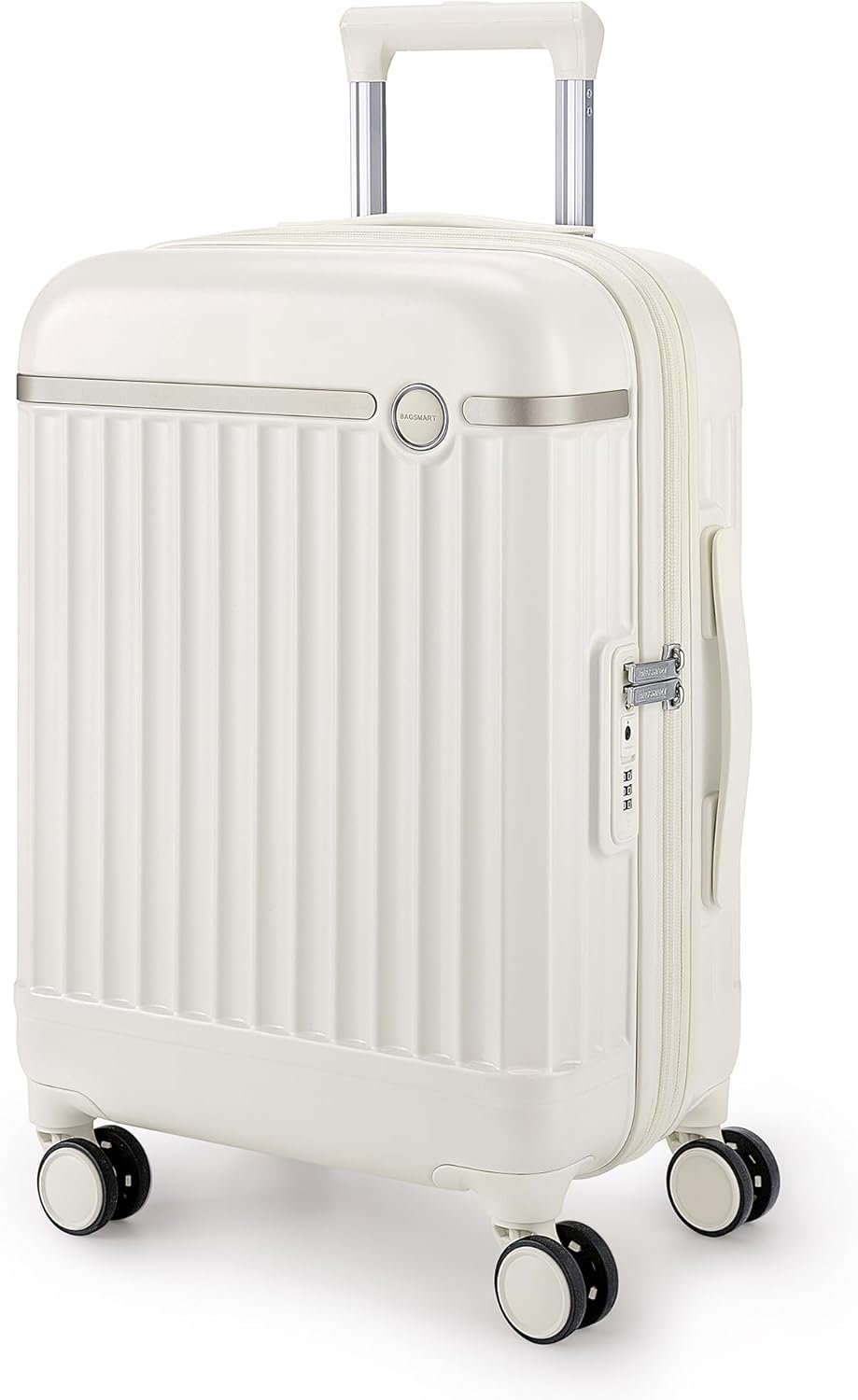 BAGSMART Carry On Luggage 22x14x9 Airline Approved with Spinner Wheels, Travel TSA Approved 100% PC Hard Shell Suitcases, 20 Inch Expandable Luggage with TSA Lock, Beige - Image 2