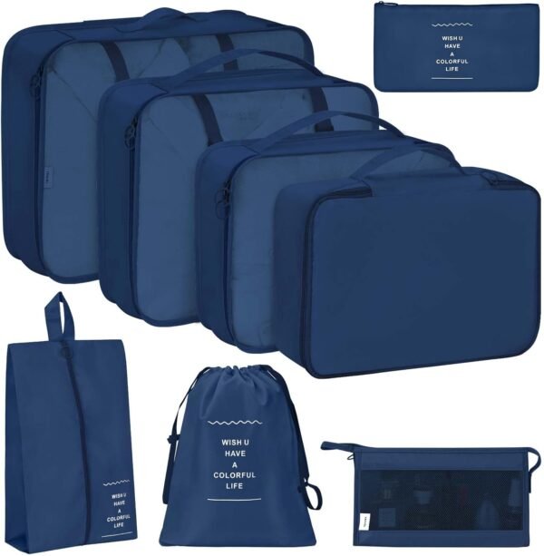 KPX Packing Cubes for Travel, Travel Luggage Packing Organizers, Travel Accessories Large Toiletries Bag for Clothes Shoes Cosmetics Toiletries - Image 2