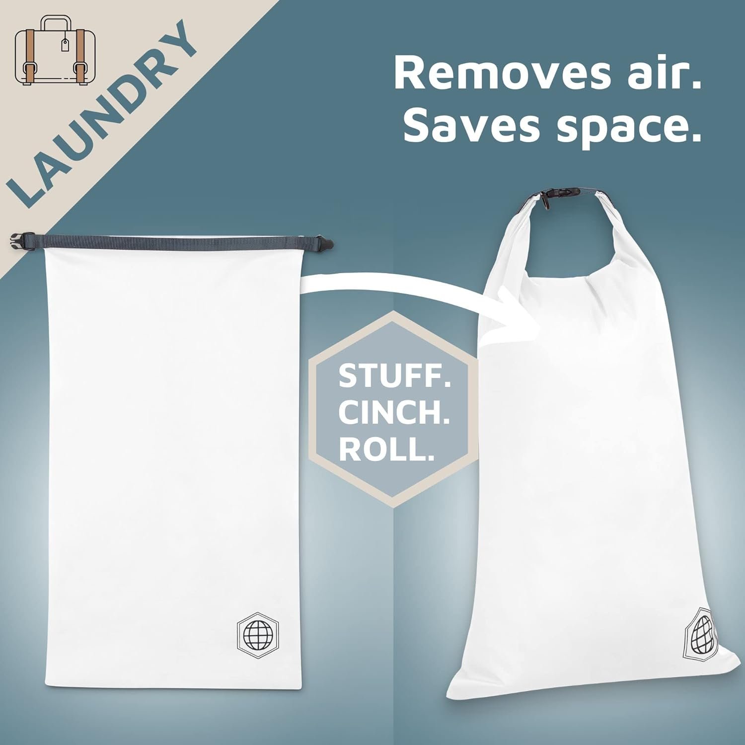 Extra Large Compression Packing Cubes for Travel-Extra Packaging Cube Luggage Organizers 7 Piece Set-Ultralight, Expandable/Compression Bags Clothes (White/Grey) - Image 7