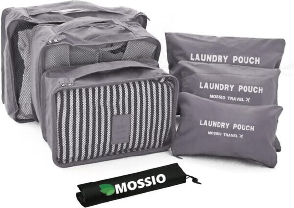 Mossio 7 Set Packing Cubes with Shoe Bag - Compression Travel Luggage Organizer - Image 2