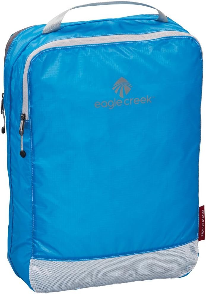 Eagle Creek Pack-It Clean/Dirty Packing Cubes for Travel - Durable Lightweight Dual Compartment Suitcase Organizer for Clean & Dirty Clothes, Brilliant Blue - Medium - Image 2