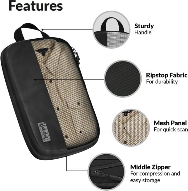 4pc Small Compression Packing Cubes for Suitcases - Carry-on Packing Cubes - Compression Packing Cubes for Carry on Suitcase Compression - Luggage Packing Compression Bags for Travel - Image 4