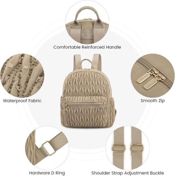 LOVEVOOK Mini Backpack for Women Light Weight Small Waterproof Backpack Purses Daily Backpack… - Image 6