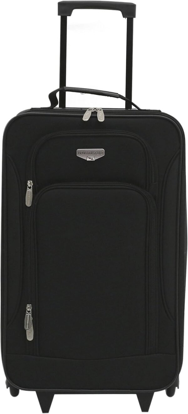 Travelers Club Euro Carry-On Luggage, Black, 3-Piece Set - Image 5