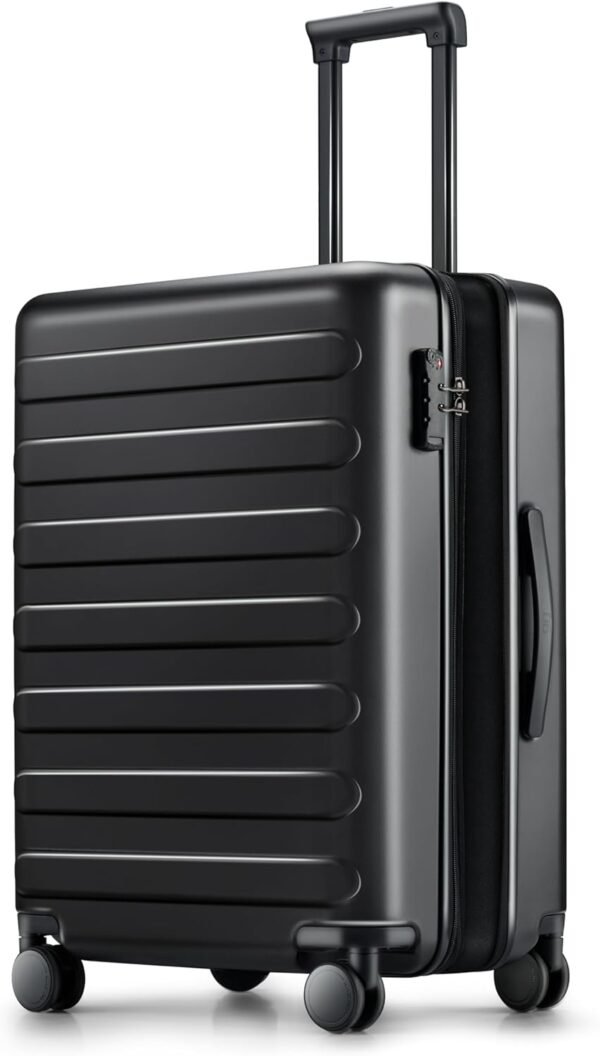 Hardside Expandable Carry On Luggage Airline Approved, Double Spinner Wheels, Hardshell PC Travel Suitcase with Wheels, Carry-On 20-Inch, TSA Lock (Black, Rhine Max) - Image 2