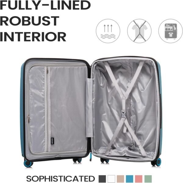 befound Luggage 3 Piece Sets(20/24/28) PP Lightweight Spinner Suitcase With TSA Lock - Image 3
