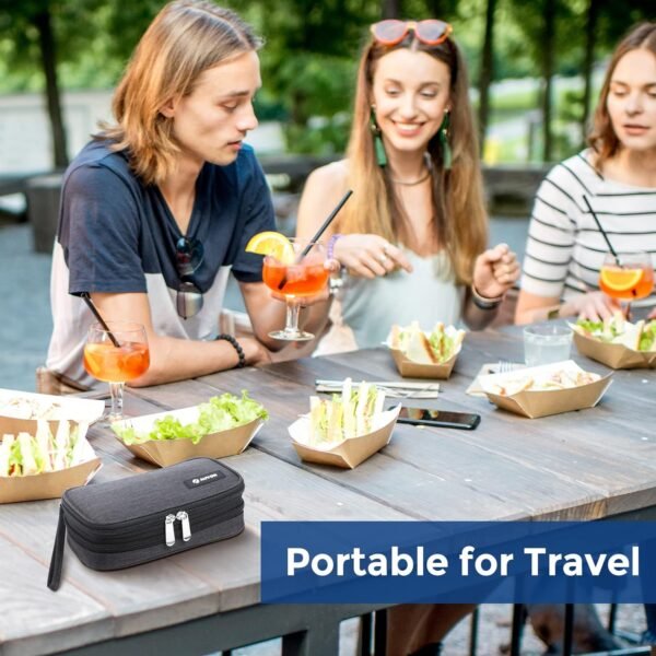 AUVON Insulin Cooler Travel Case, Expandable Insulated Diabetic Bag with 2 * 180g Ice Packs for Double Cooling Time, Portable Medication Cooler Bag for Insulin Pens and Blood Glucose Monitor Supplies - Image 9
