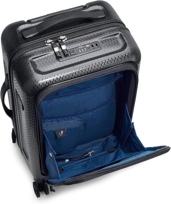 DELSEY Paris Turenne Hardside Luggage with Spinner Wheels, Black, 2-Piece Set with Soft Pocket (19/27) - Image 10