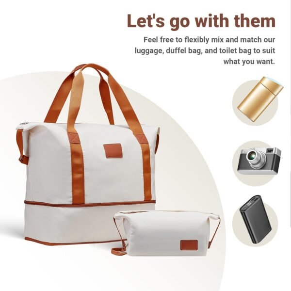 Joyway Luggage Sets 4 Piece Suitcase Set, Hardside Carry on Suitcase Sets with Spinner Wheels and Combination Lock, Travel Luggage Set for Women, Beige Brown - Image 8
