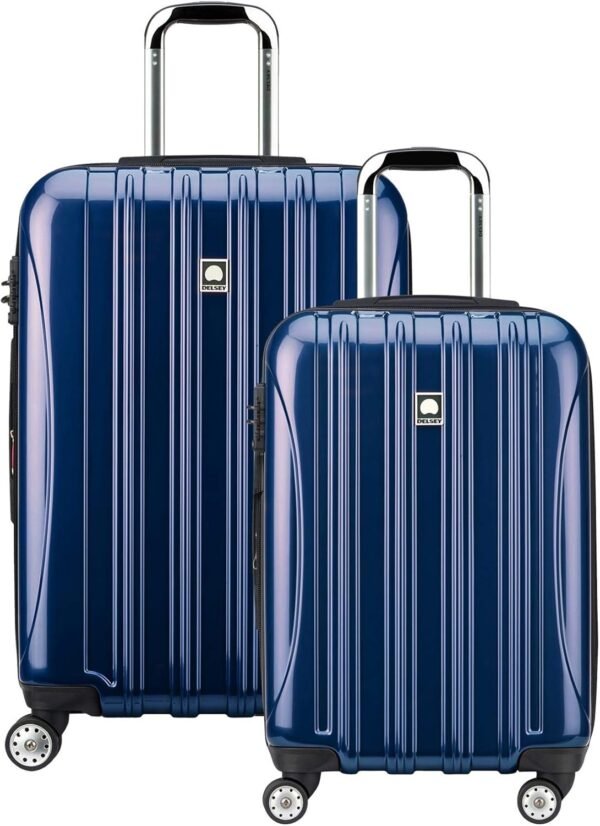 DELSEY Paris Helium Aero Hardside Expandable Luggage with Spinner Wheels, Blue Cobalt, 2-Piece Set (21/25) - Image 2