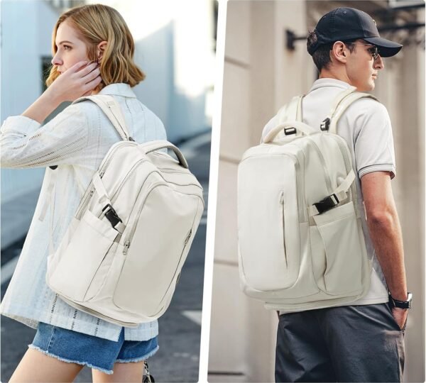 suwasp Large Travel Backpack for Women Men Airline Approved Carry On Personal Item Backpack Bag Frontier Airlines Personal Item Bag Flight Approved Luggage Backpack - White - Image 5