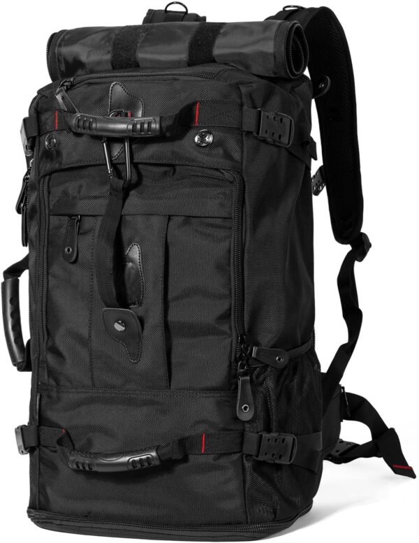 Travel Backpack Carry On Backpack Durable Convertible Duffle Bag Fit for 15.6 Inch Laptop for Men and Women hiking airplane shoes bag extendable three way uses multiple - Image 2
