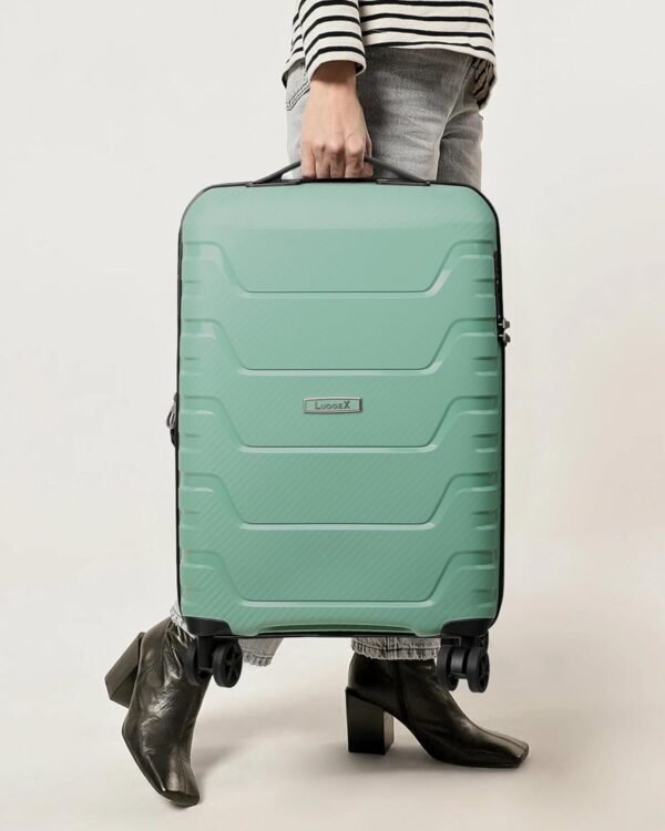 LUGGEX 22x14x9 Carry On Luggage with Wheels - 20 Inch PP Expandable Luggage Lightweight - High Rebound Toughness & Anti-Explosion Zipper (Green Suitcase) - Image 7