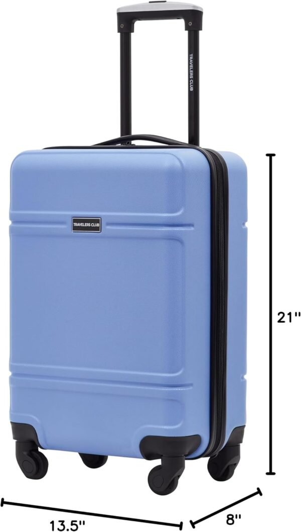 Travelers Club Spinner Luggage, Skyline Blue, 20-Inch Carry-On - Image 11