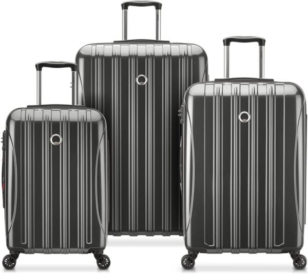 DELSEY Paris Helium Aero Hardside Expandable Luggage with Spinner Wheels, Titanium, 3-Piece Set (21/25/29) - Image 2