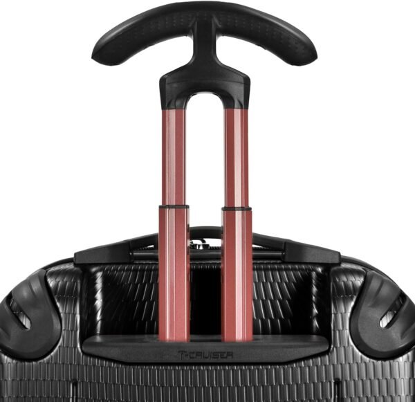 Traveler's Choice Maxporter II Hardside Polycarbonate Suitcase with Spinner Wheels, Black, 22" Carry-On Luggage - Image 6