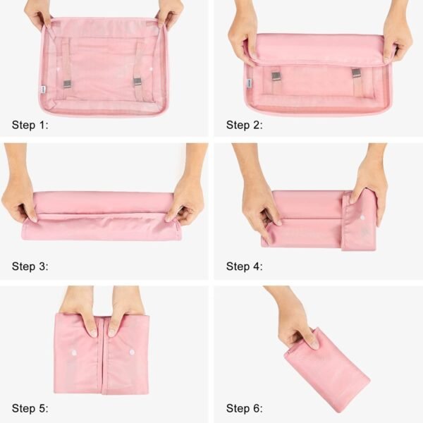 Mossio 8 Set Packing Cubes with Shoe Bag - Travel Luggage Organizer for Suitcase Clothes Storage Bag - Image 7