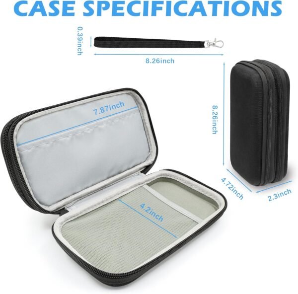 Tech Organizer Travel Case, Electronic Charger Cable Organizer Travel Case, Waterproof Portable Travel Accessories for Cable/Cord Storage, Charging Cable, Mouse, Cellphone, Power Bank - Image 6