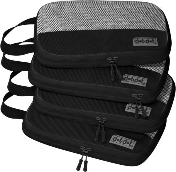 4pc Small Compression Packing Cubes for Suitcases - Carry-on Packing Cubes - Compression Packing Cubes for Carry on Suitcase Compression - Luggage Packing Compression Bags for Travel - Image 2