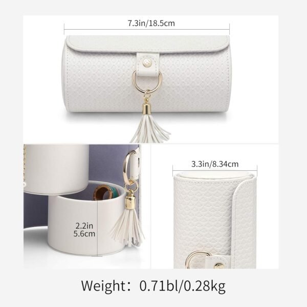 Vlando Wedding Gifts for Women, Travle Jewelry Organizer, Bridal Shower Gifts, Bridesmaid Gifts for Wedding Day Bride Gifts, Bridesmaid Proposal Gifts, Wedding Gifts, Travel Jewelry Case - White - Image 10