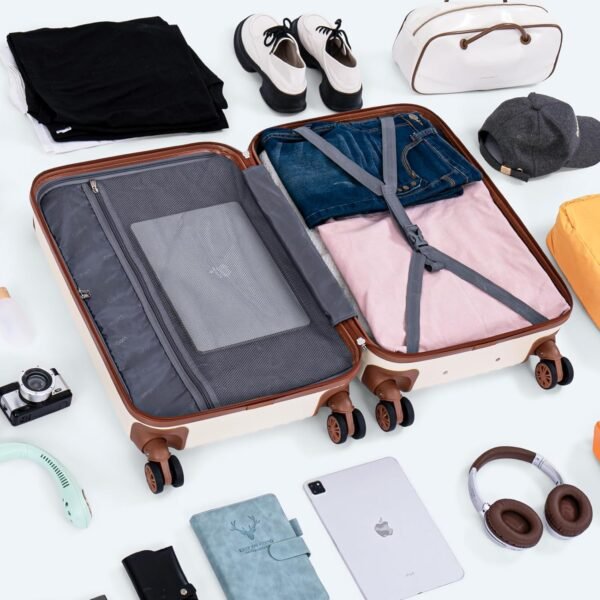 Luggage Sets 5 Piece Suitcases with Wheels, Suitcase Set ABS Hard Case Luggage with TSA Lock Spinner Wheels Durable Travel Luggage - Image 9