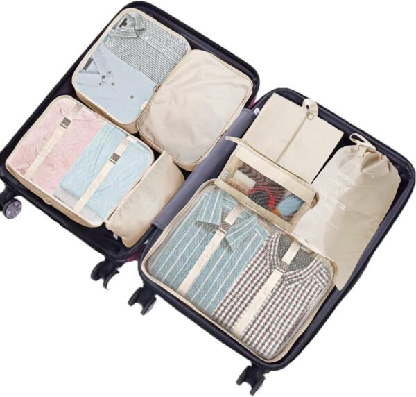 TTRWIN 8 Set Packing Cubes for Travel, Premium Nylon Fabric Luggage Packing Orginzers Travel Bags for Travel Acessories, Mesh Breathable Packing Cubes for Suitcases, Travel Essentials Bags Set - Image 9
