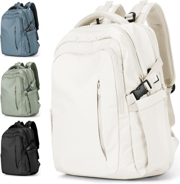suwasp Large Travel Backpack for Women Men Airline Approved Carry On Personal Item Backpack Bag Frontier Airlines Personal Item Bag Flight Approved Luggage Backpack - White - Image 2