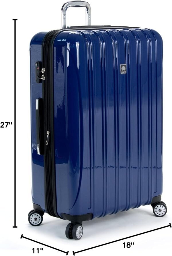 DELSEY Paris Helium Aero Hardside Expandable Luggage with Spinner Wheels, Blue Cobalt, 2-Piece Set (21/25) - Image 9