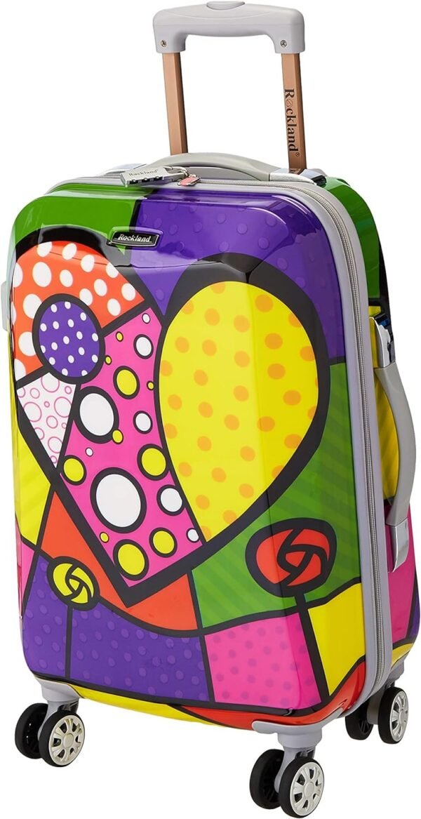 Rockland Vision Hardside Spinner Wheel Luggage, Assorted/Multicolor, Carry-On 20-Inch - Image 2