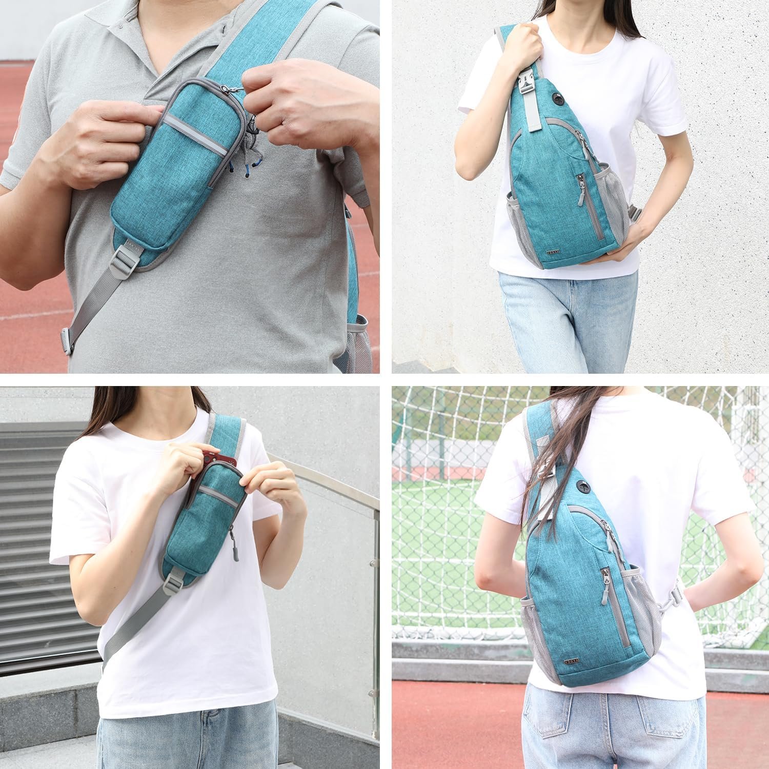 Voova Crossbody Sling Backpack Sling Bag for Men Women, Travel Hiking Chest Bag Daypack, Small over the Shoulder Backpack - Image 7