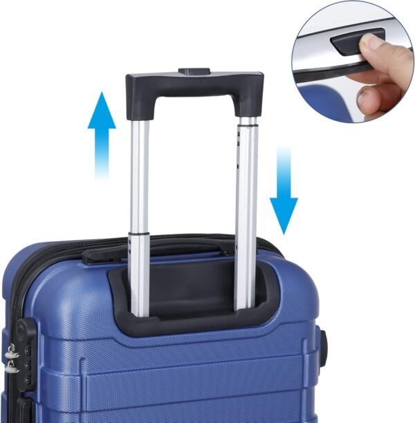 22 Inch Hardside Expandable Luggage ,Carry On Luggage With Spinner Wheels,Travel Suitcase Deep Blue - Image 7