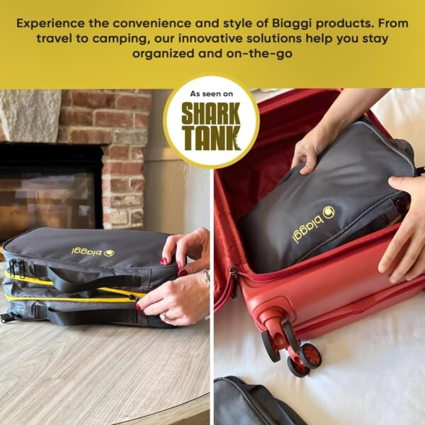 Biaggi Ultimate Compression ZipCube Set of 2 - Expandable Travel Organizer Bags for Suitcases, Lightweight Packing Cubes for Women & Men's Travel Accessories - Image 7