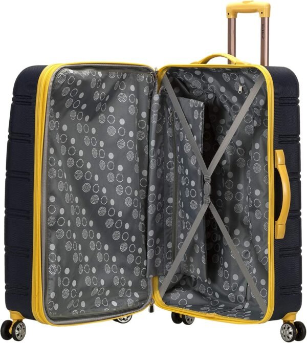 Rockland Unisex Adults Melbourne Hardside Expandable Spinner Wheel Luggage, Navy, 2-Piece Set (20/28) - Image 6