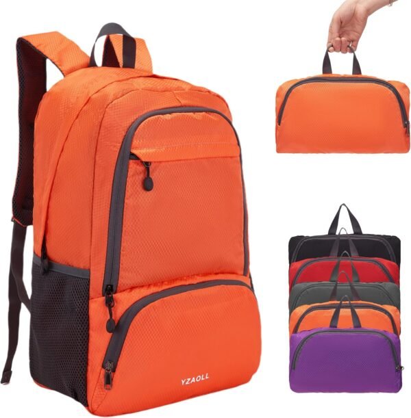 YZAOLL 30L Lightweight Packable Travel Hiking Backpack Daypack Foldable Backpack Water Resistant Daypack for Women Men - Image 9