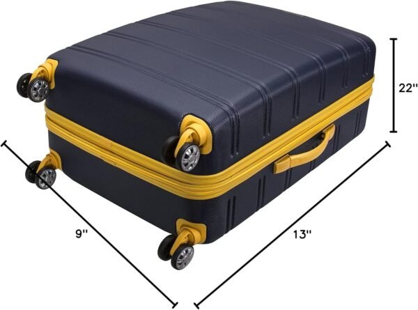 Rockland Unisex Adults Melbourne Hardside Expandable Spinner Wheel Luggage, Navy, 2-Piece Set (20/28) - Image 9
