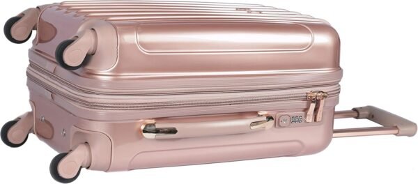 kensie Women's Alma Hardside Spinner Luggage, Rose Gold, 3 Piece Set (20/24/28) - Image 5