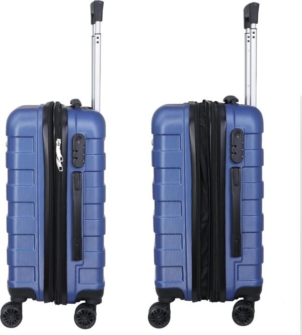 22 Inch Hardside Expandable Luggage ,Carry On Luggage With Spinner Wheels,Travel Suitcase Deep Blue - Image 6