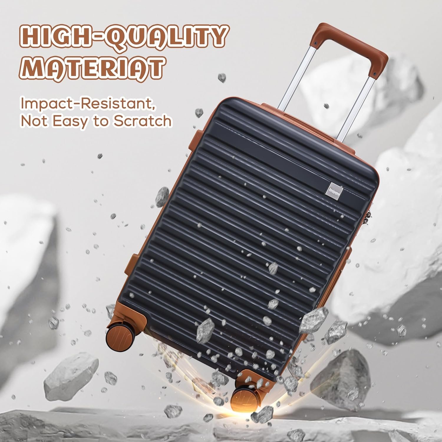 imiomo Carry on Luggage Sets,20 Inch Expandable Carry-on Suitcase with Spinner Wheels,Hard Shell Lightweight Rolling Travel Luggage with TSA Lock - Image 8