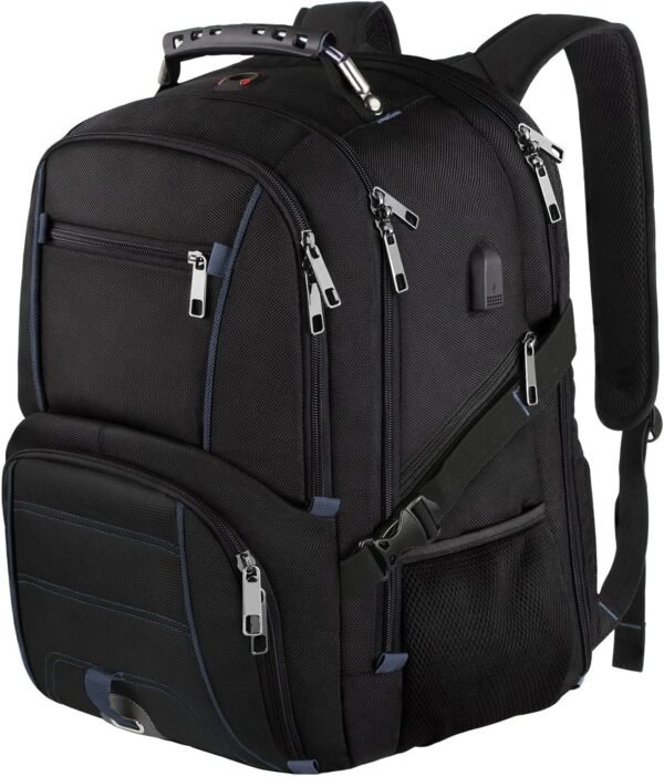 LTINVECK Extra Large 50L Travel Laptop Backpack, Blue, Unisex, Backpack with USB Charging Port, TSA Friendly, Durable, Heavy Duty, 17 Inch Laptop - Image 2