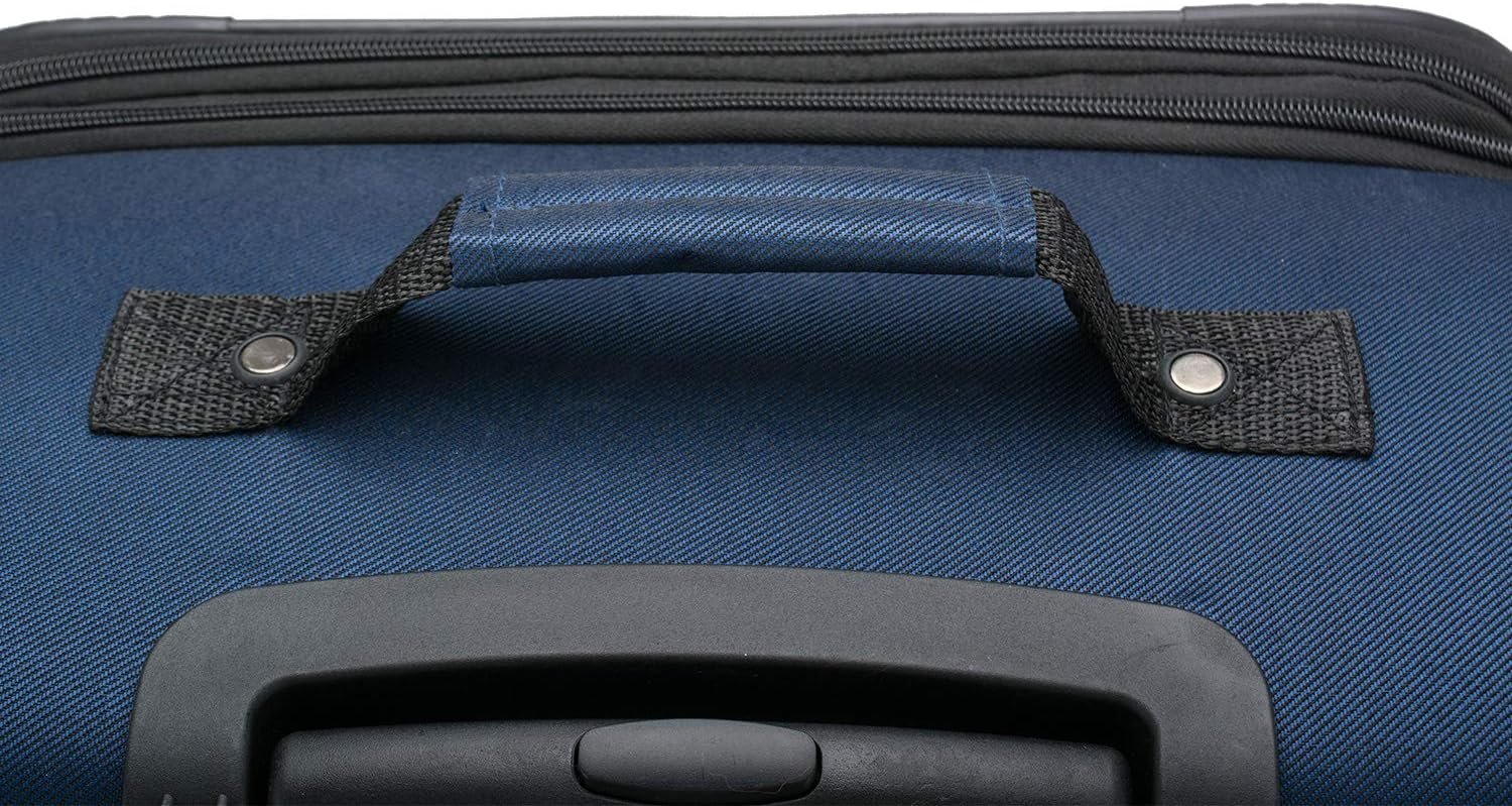 U.S. Traveler Aviron Bay Expandable Softside Luggage with Spinner Wheels, Navy, Carry-on 22-Inch - Image 7