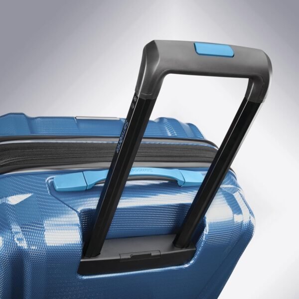 Samsonite SWERV DLX Spinner 3 Piece Carry-On, Medium, and Large Suitcase Hard-Shell Luggage Set with Side Carry and Telescopic Handle, Lagoon Blue - Image 3