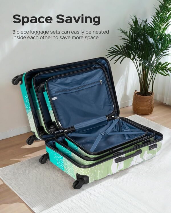 Suitour Luggage Sets 3 Piece Hardside Suitcase set with Spinner Wheels,Durable Lightweight Luggage with TSA Lock for Travel(20in/24in/28in) - Image 6