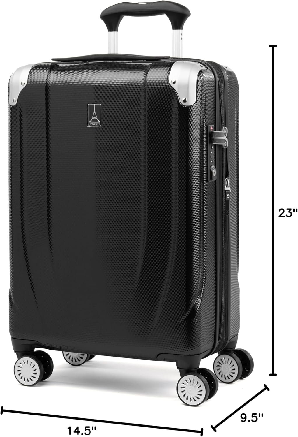 Travelpro Pathways 3 Hardside Expandable Luggage, 8 Spinner Wheels, Lightweight Hard Shell Suitcase, Carry On 21 Inch, Black Knight - Image 8
