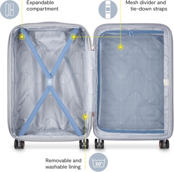 DELSEY Paris Cruise 3.0 Hardside Expandable Luggage with Spinner Wheels, Graphite, 2-Piece Set (21/28) - Image 4