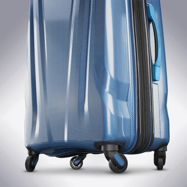 Samsonite SWERV DLX Spinner 3 Piece Carry-On, Medium, and Large Suitcase Hard-Shell Luggage Set with Side Carry and Telescopic Handle, Lagoon Blue - Image 4