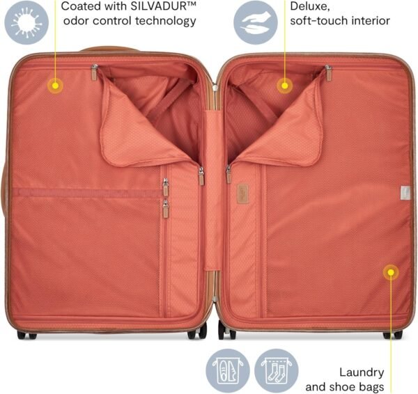 DELSEY Paris Chatelet Air 2.0 Hardside Luggage with Spinner Wheels, Angora, 3 Piece Set (20/28/Crossbody) - Image 4