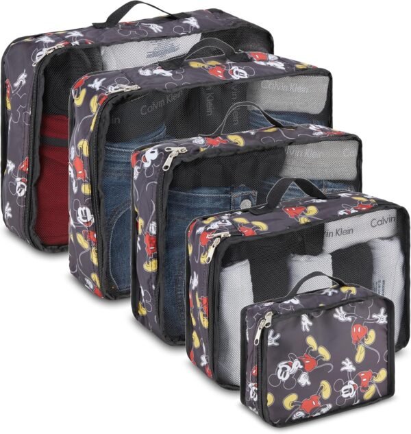 Disney Minnie Mickey Stitch Packing Cubes - 5 Piece Packing Organizer Set - Travel Essentials - Packing Cubes 5 Piece Set - Image 2