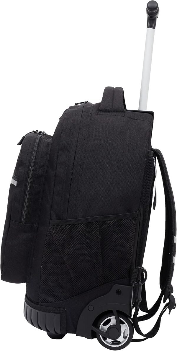Travelers Club Rolling Backpack, Black, 18 Inch - Image 4