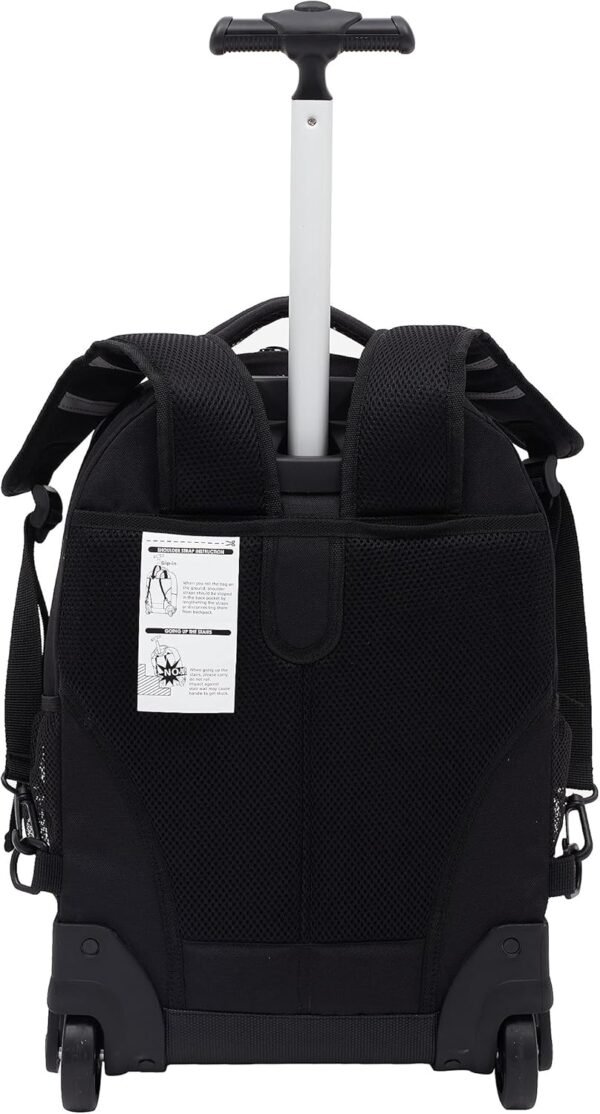 Travelers Club Rolling Backpack, Black, 18 Inch - Image 7