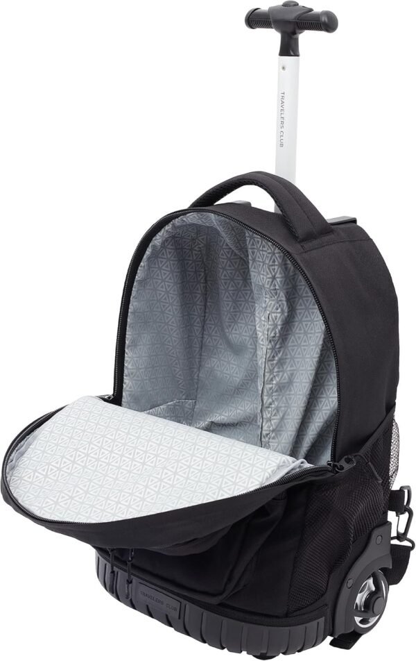 Travelers Club Rolling Backpack, Black, 18 Inch - Image 10
